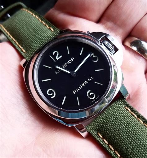 panerai green canvas strap|Textile straps .